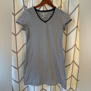 Nautica Navy and White Striped Sleep Dress